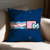 NNyan Cat Throw Pillow Case For xcm xcm xcm Square Car Pillowcase Home Bedchamber Decor Gift