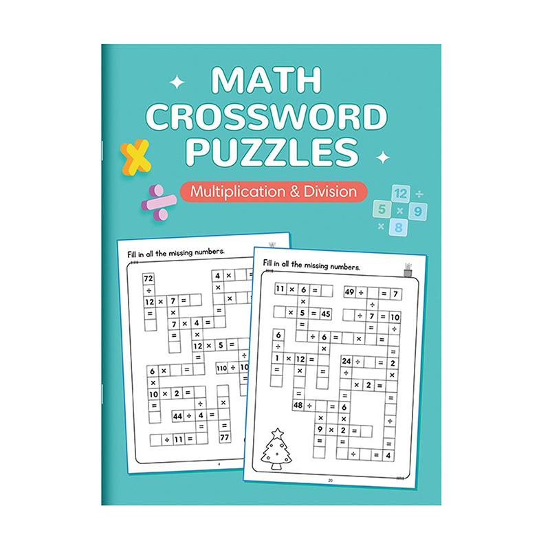 

New Math Workbook Montessori For Kids Ages 5-8 Math CrossWord Puzzles Addition Subtraction Multiplication Division Criss Cross