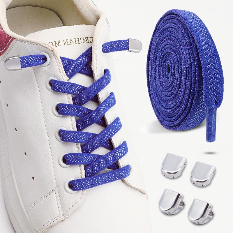1 Pair/2 Pair No Tie Elastic Shoelaces Sneakers Laces for Kids Adults Rubber Bands Shoe LacesTieless Shoelaces for Sneakers