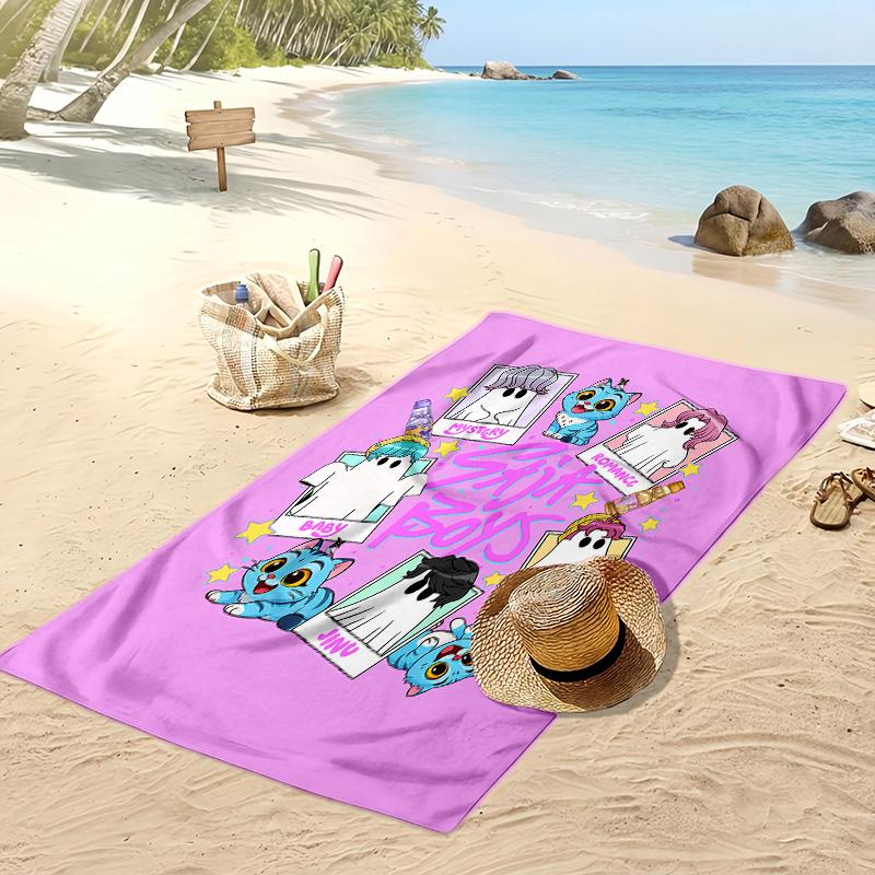 Asciugamano da Spiaggia Stampato Kpop Demon Hunters, Asciugamano Grande Assorbente ad Asciugatura Rapida per Estate e Attività all'Aperto in Acqua