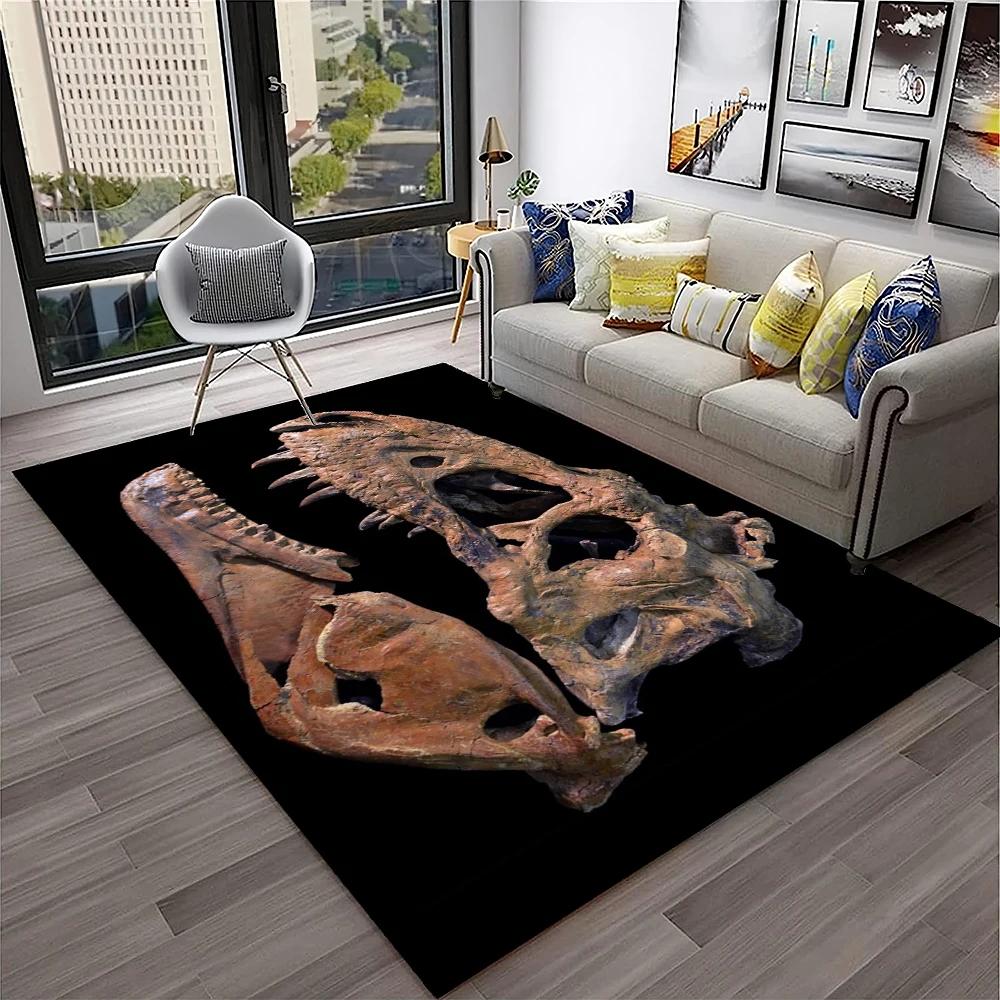 3D Dinosaur Animal Fossil Series Carpet HD Rug for Home Living Room Bedroom Sofa Doormat Decor,kids Area Rug Non-slip Floor Mat