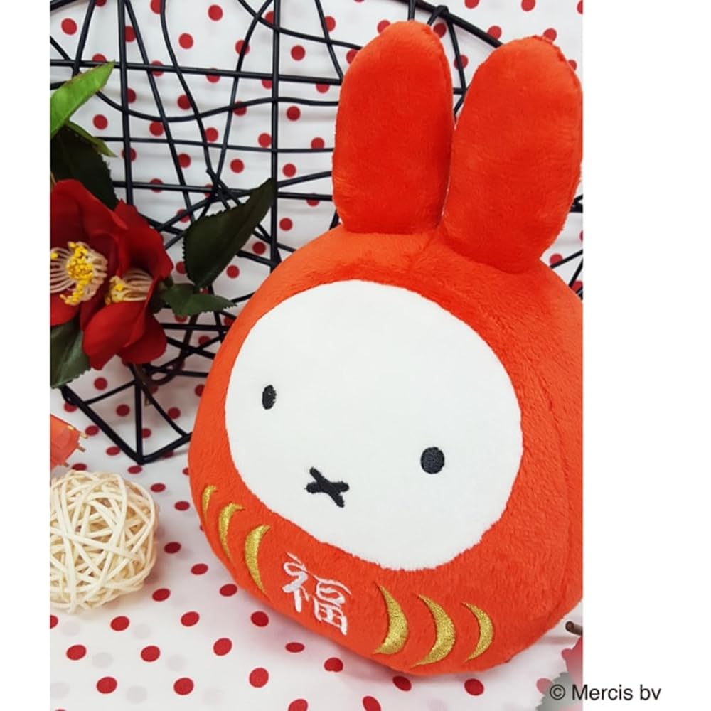 Sekiguchi Miffy Fukudaruma Plush Toy 20x14x12cm Soft Toy
