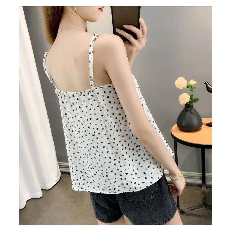 Lace Sleeveless Camisole Women's New Summer Loose Collar Bottoming Top Trendy