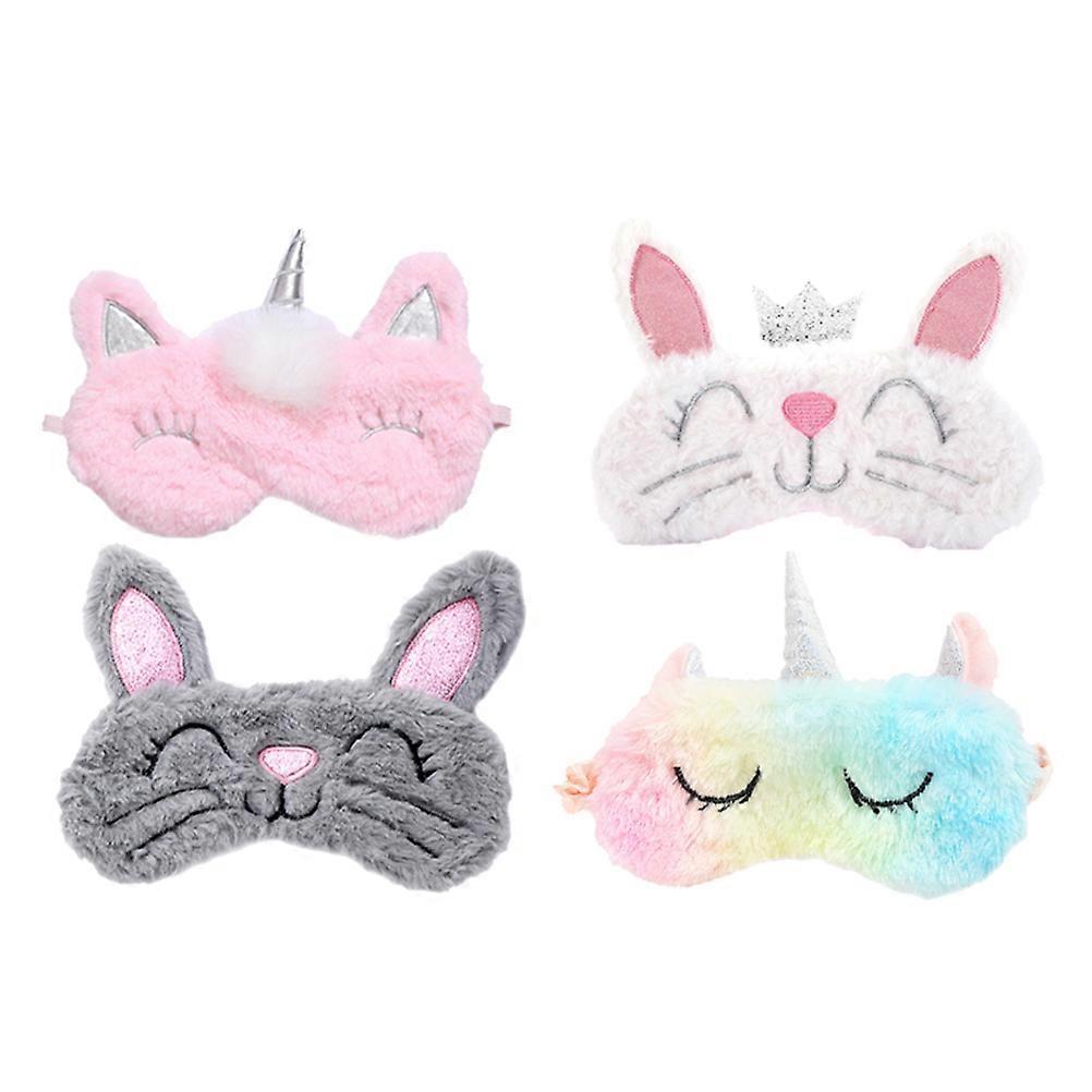Sleep Eye Mask Adorable Cartoon Sleeping Eyeshade for Sleeping Use 12Pcs
