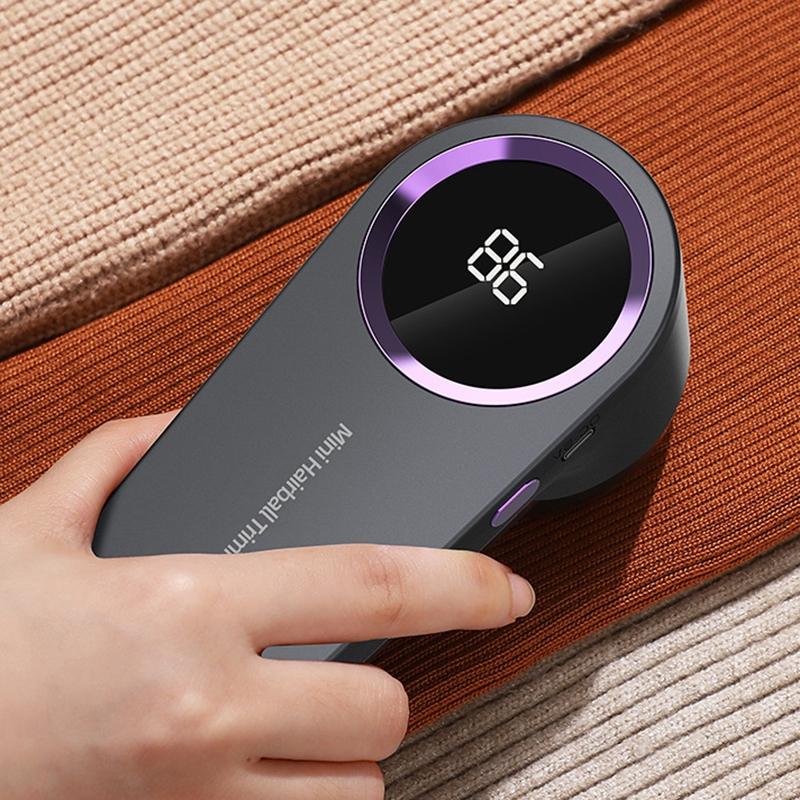 Clothes Electric Lint Remover Portable Sweater Hair Ball LED Digital Electric Trimmer Pellet Fluff Remover