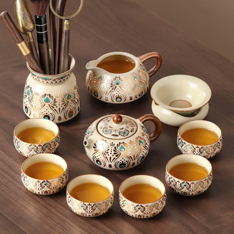Youluo Ru Kiln Automatic Water Supply Gongfu Tea Set