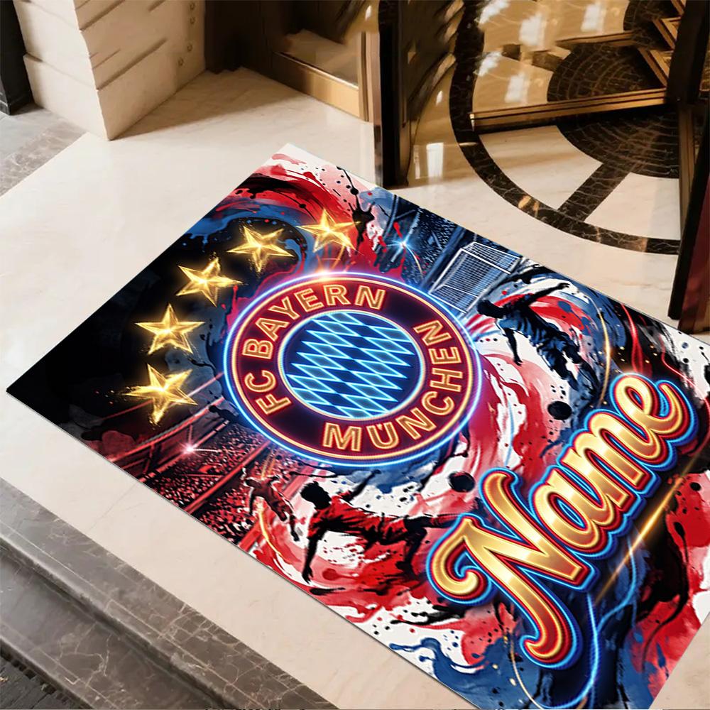 Bayern Munich Fan Gear Floor Rug Office Rug Suitable for Living Rooms Dormitory Kitchen Bedrooms Anti-slip Rug Decorate Offices Spiritual Gift