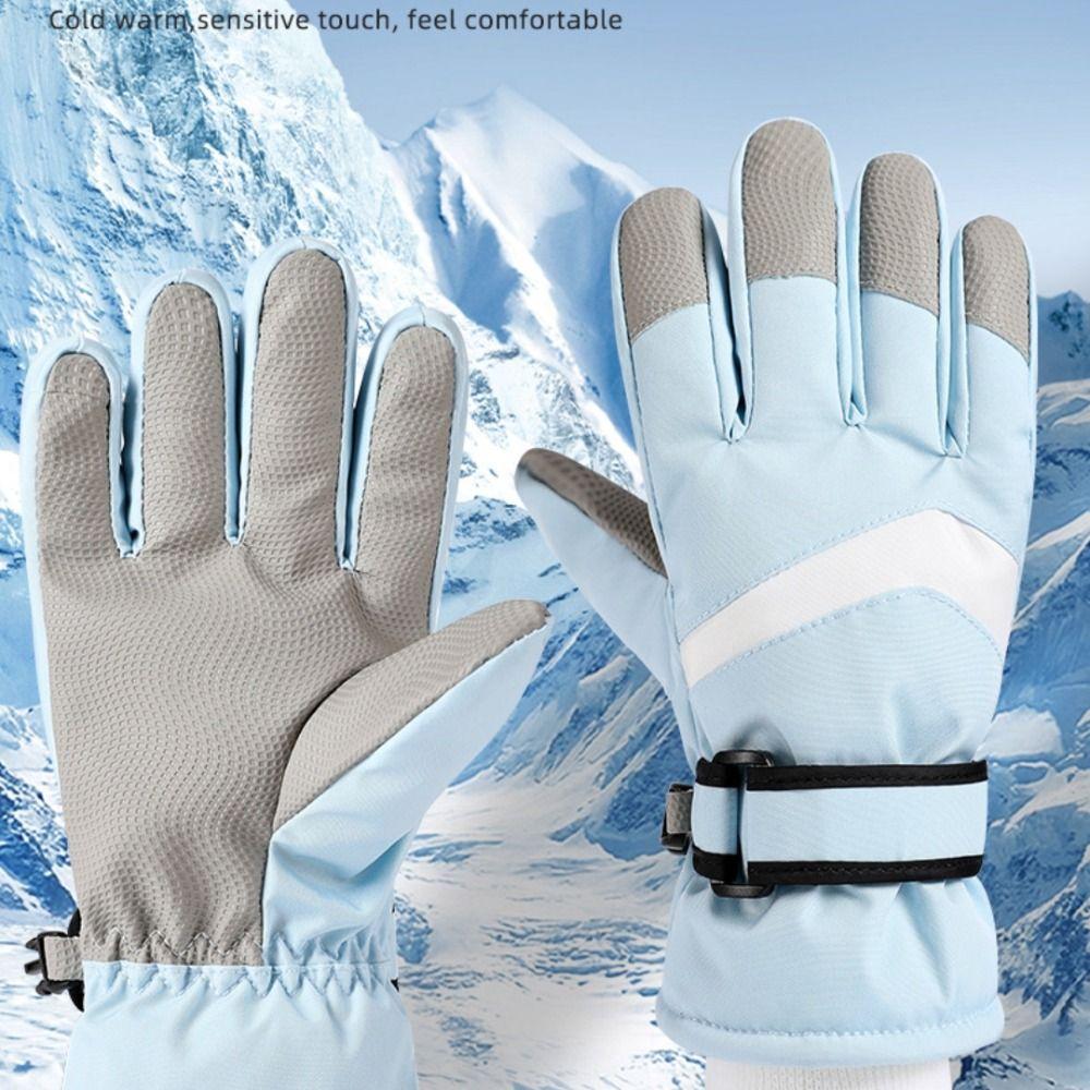 1 Pair Thicken Skating Gloves Non-Slip Figure Skating Gloves Women's Skating Mittens Woman