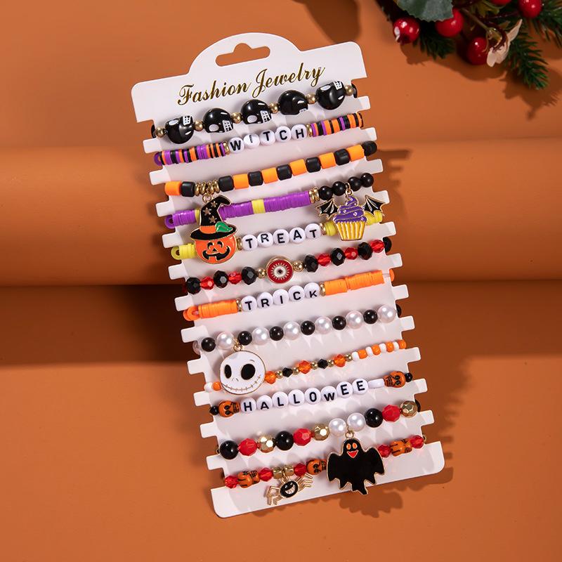 Halloween Stacking Soft Pottery Bracelets Hot-selling Beaded 1011 New Bracelets, Fun and Funny Hand Accessories