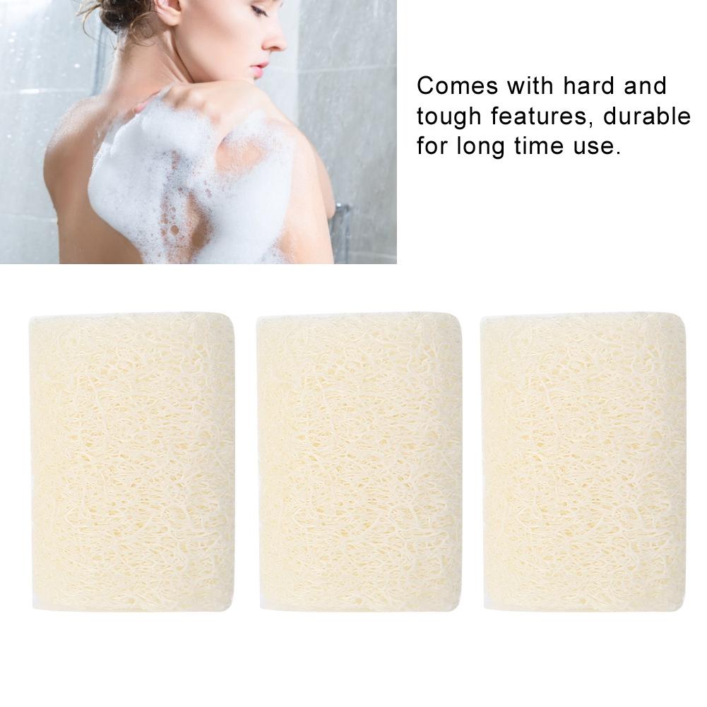 6Pcs Natural Loofah Bath Shower Exfoliating Sponge Kitchen Clean Scrubber 3in