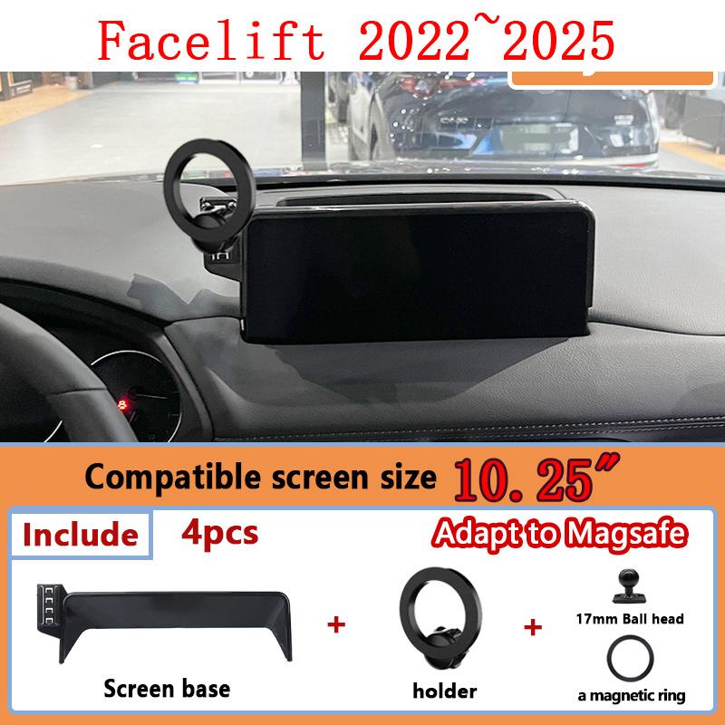 LHD Für Mazda CX-5 KF MK2 2017~2025 Auto Handyhalter Drehbarer GPS-Navigationsbildschirm Handyhalterung Halter Ständer Auto Zubehör