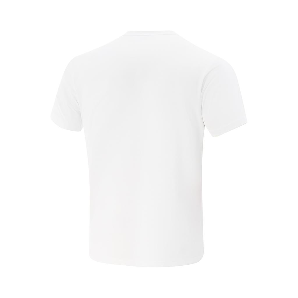 Li-Ning Quick-Dry Simple Letter Logo Print Comfortable Round Neck Short Sleeve T-Shirt Men Tops Standard-White ATSV399-8