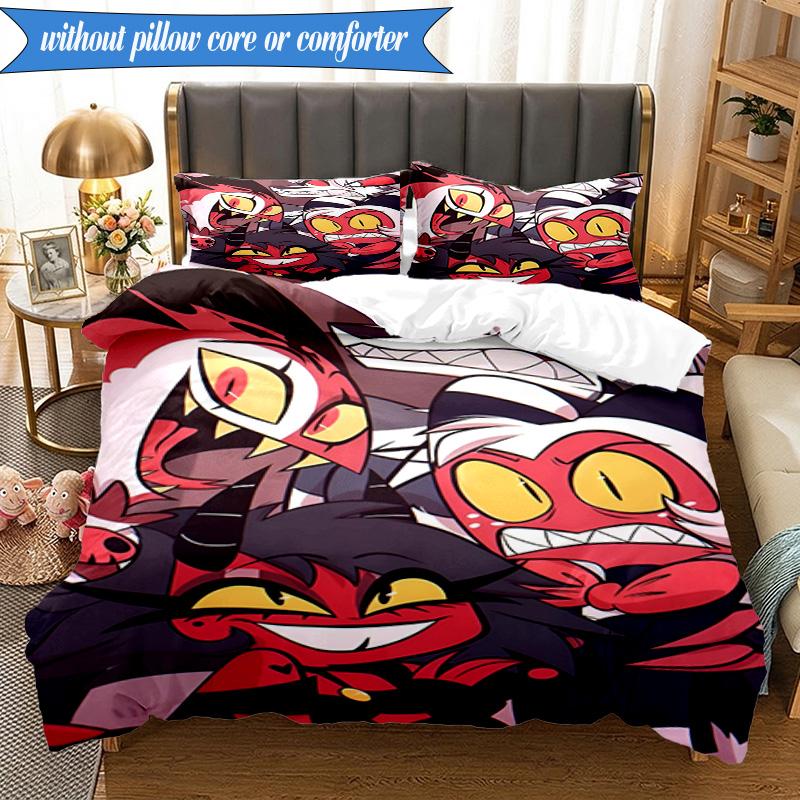 3PCS Fantasy Creatures Hotel  Bedding Set,Including 1pc Duvet Cover And 2pcs Pillowcases Perfect for Bedroom, Dormitory, Fan Christmas gift