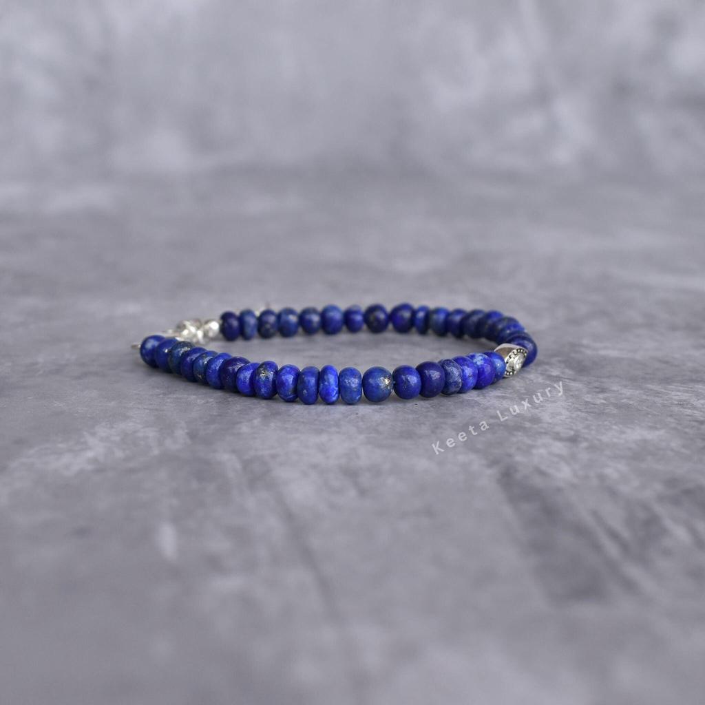 Genuine Lapis Lazuli Bracelets Evil Eye Charm Bracelets Healing Bracelets for Women Beaded Gemstone Bracelet Adjustable Bracelets Gifts