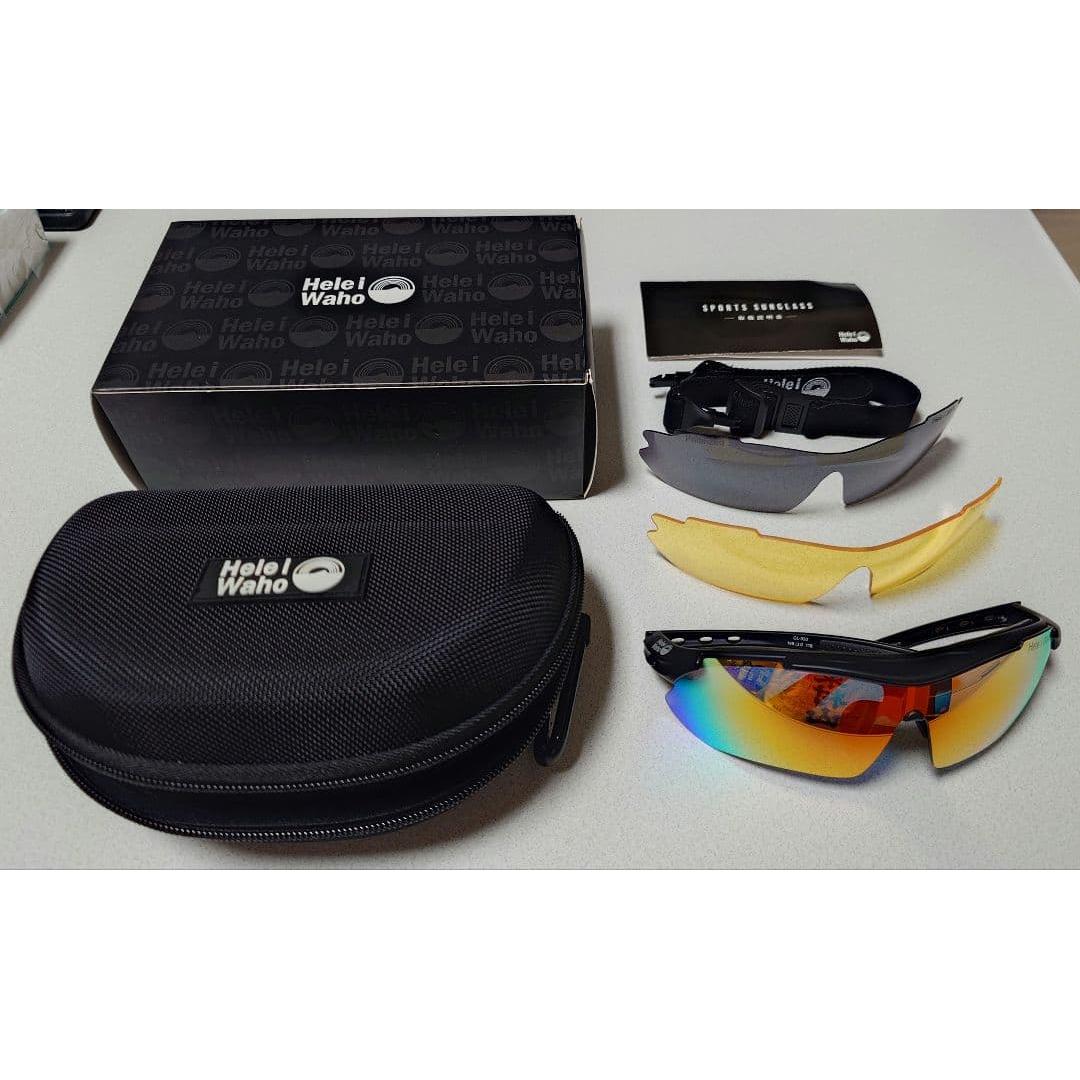 Used [New and unused] HeleiWaho sports sunglasses replacement lens set