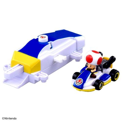 Takara Tomy Tomica Drift Tomica Mario Kart Drift Starter Set Toad & Standard Kart Mini Car Toy Ages 3+