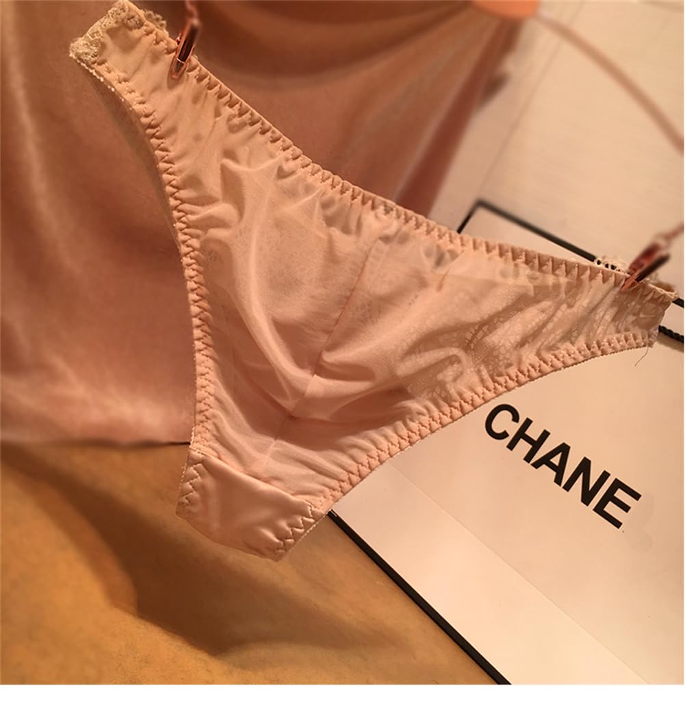 ZHONGJUE Sexy Thong Lace Thongs Women's Panties, Underwear, Lingerie, Women's Panties, (Free Size, Apricot)