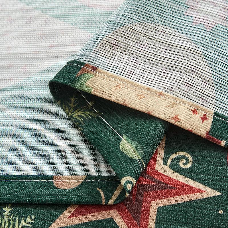 Americké vánoční zatemňovací závěsy: Slavnostní potištěná látka pro domácí dekoraci