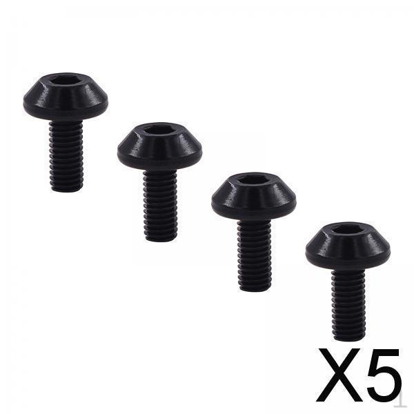 5x 4Pcs Bike Water Bottle Cage Bolt, Accessories Rack Screw Bracket Mountain Cycling
