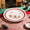 Light Luxury Christmas Ceramic Plates Creative Cute Fruits Dessert Plate Delicious Dishes Dining Plate Exquisite Tableware Gifts