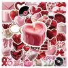 50 Valentine's Day Waterproof Graffiti Stickers for Mobile Phones