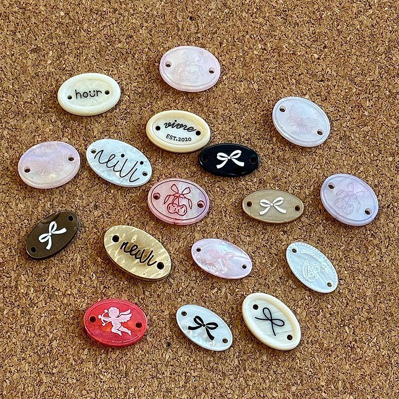 Elliptical Tag Button Collection Diy Sewing Accories Handmade Jewelry Decorative Buttons Clothing Jewelry Accessories