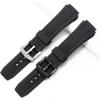 EF552 Black Silicone Rubber Sport Watch Strap Casio Edifice EF-552 Watch Band EF-552D Male Bracel...