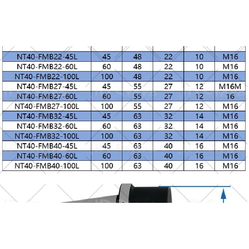 NT30 NT40 FMB alın frezeleme kesici başlığı bağlantı sapı FMB22 FMB27 FMB32 FMB40 takım başlığı bağlantı sapı FMB alın frezeleme kesici