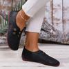 Fashion Autumn New Flat Shoes Women's Fashion Round Head Deep Mouth Metal Buckle Soft Sole Anti-slip Wear-resistant Low-top Shoes