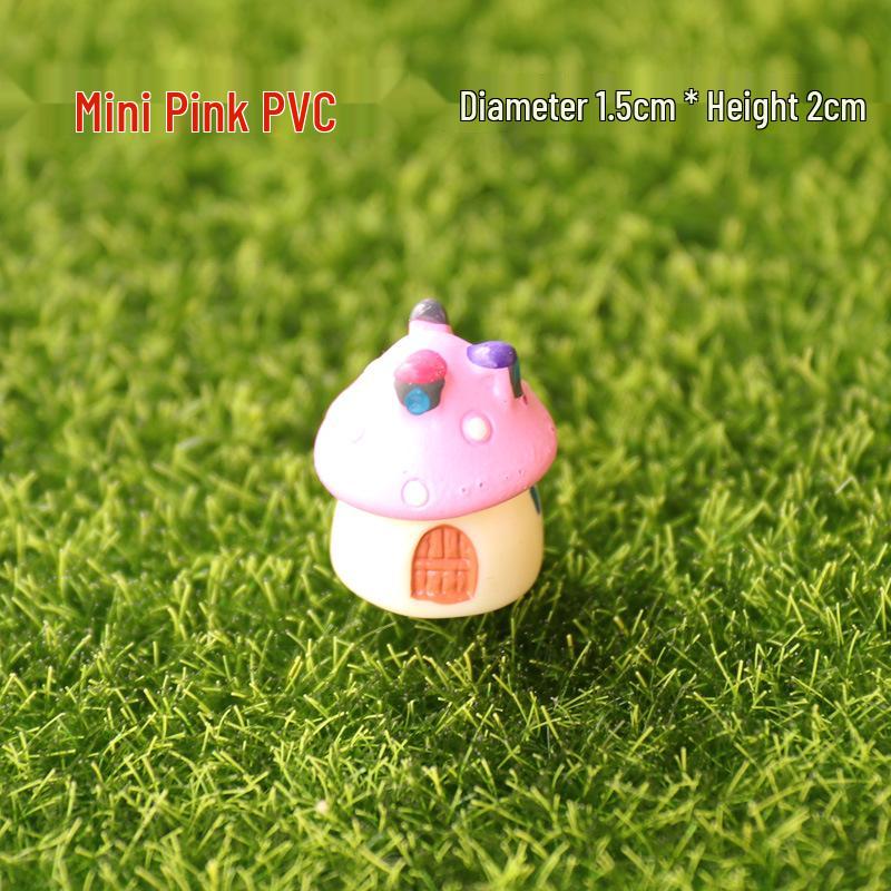 Moss Micro Landscape: Succulent & Mushroom House Ornament for DIY Miniature Gardens
