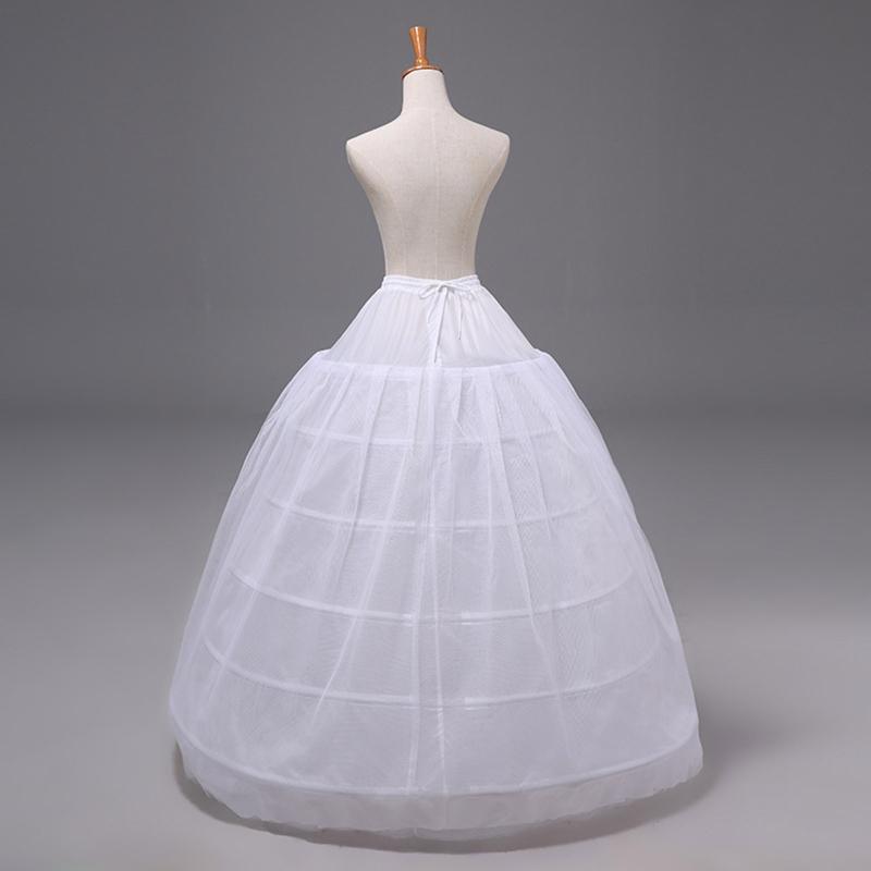 Crinoline Underskirt Petticoat Floor Length for Women Girls Bridal Dress Vintage Ball Gown White Hoop Skirt