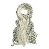 Cotton Linen Texture Wave Point Scarf Retro Print Wrinkle Twisted Pleated Scarf Long Pleated Thin Scarf Print Dots Scarf