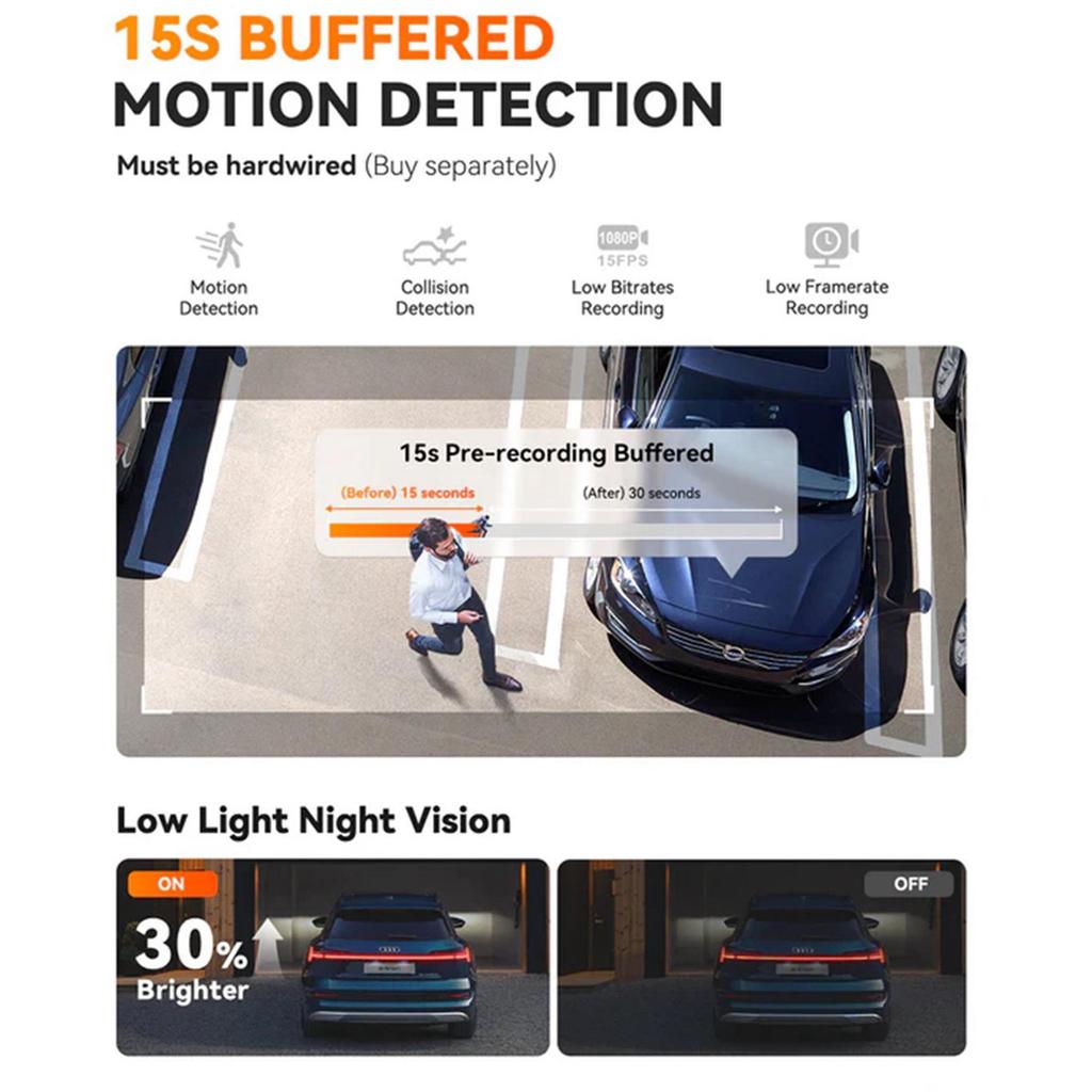 VANTRUE E1 Pro 4K Mini Dash Cam Front, STARVIS 2 PlatePix™ HDR Night Vision Car Camera, 5G WiFi GPS