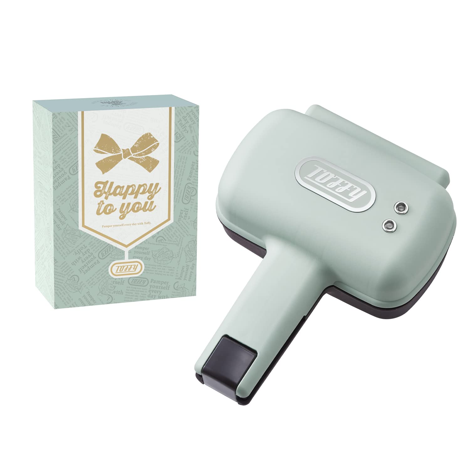 

[Toffy] [Toffy Official Online Exclusive Package] Half Hot Sandwich Maker Limited Gift Package K-HS3 Pale Aqua 1-slice, single-serving size, toasts ev