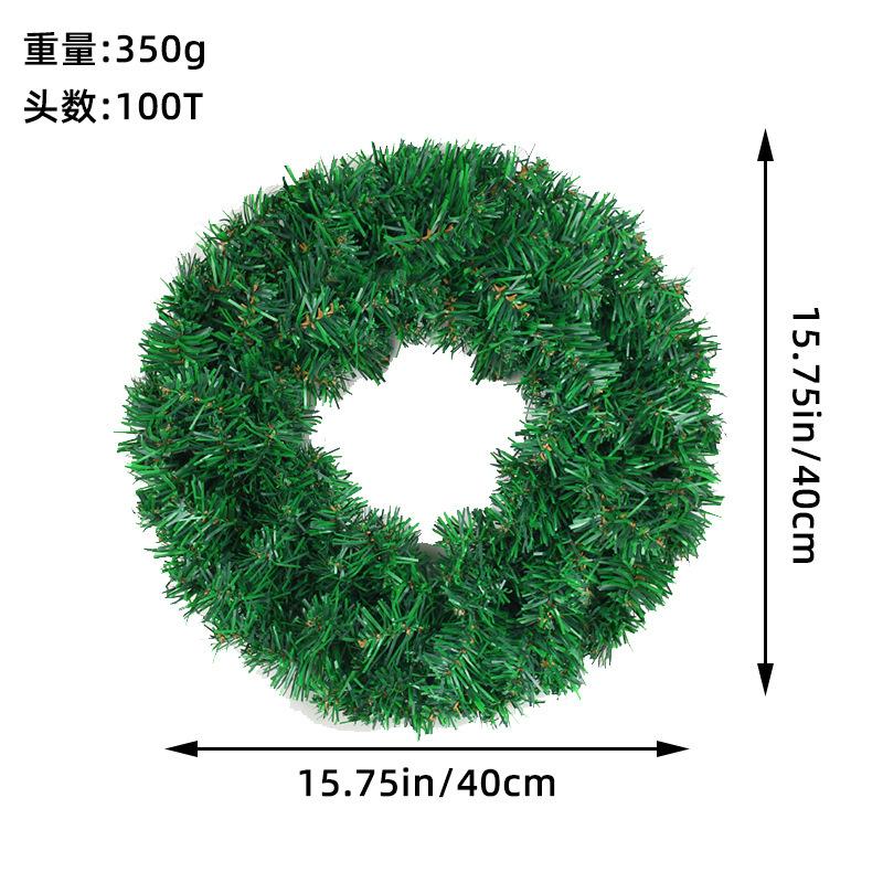 Zhongran Pvc Garland Door Hanging Christmas Decoration Women'S Rattan Wreath Window Shopping Mall Arrangement Props