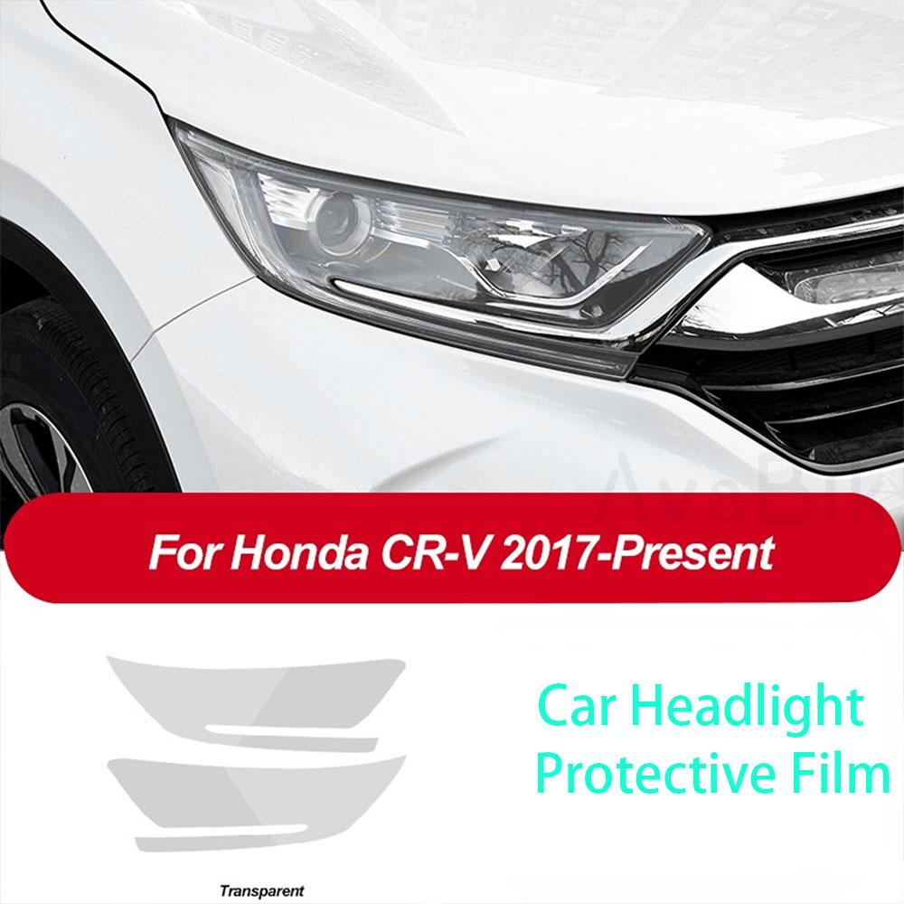 

2Pcs Car Headlight Protective Film Headlamp Transparent Black ppf TPU Sticker for Honda CR-V CRV 2017 2018 Accessories