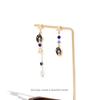 Elegant Cat Star Tassel Earrings for Women - Dreamy Niche Design with Mosquito Coil Clasp