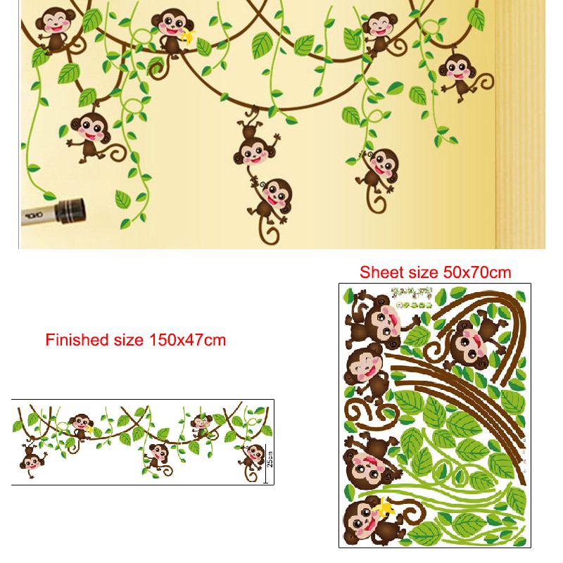 Removable Cartoon Wall Stickers for Kids Room Kindergarten Creative Christmas Birthday Gift Decals