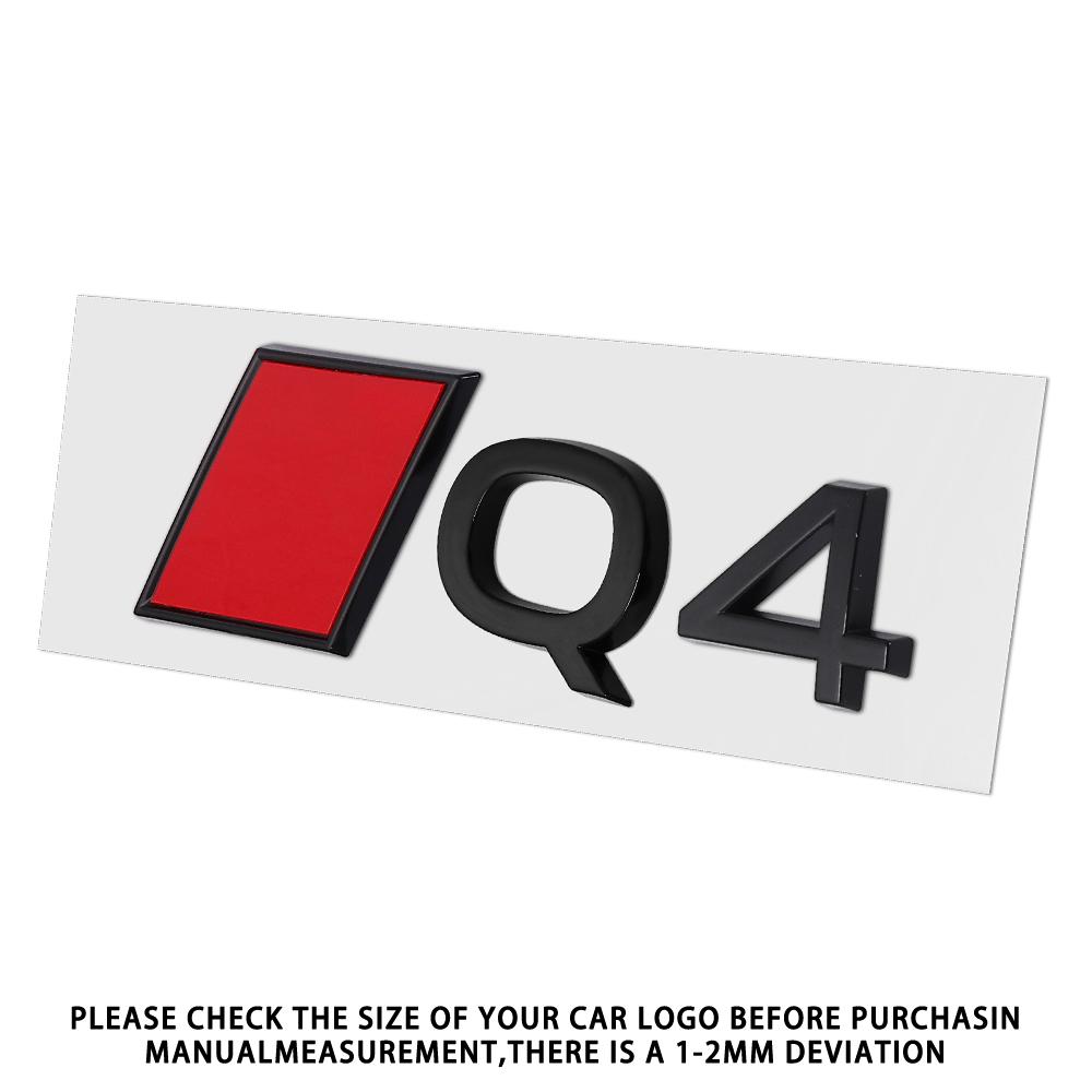 Aluminum ABS Car Styling Rear Trunk Badge Emblem Sticker Auto Accessories For Audi Q3 Q4 Q5 Q6 Q7 Q8 Sline TT RS S Quattro S3 S5