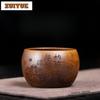210ml Yixing Purple Clay Teacup Zen Tea Bowl Cute Cup Tea-tasting Personal Cup Jianzhan Master Cups Household Tea Ceremony Craft