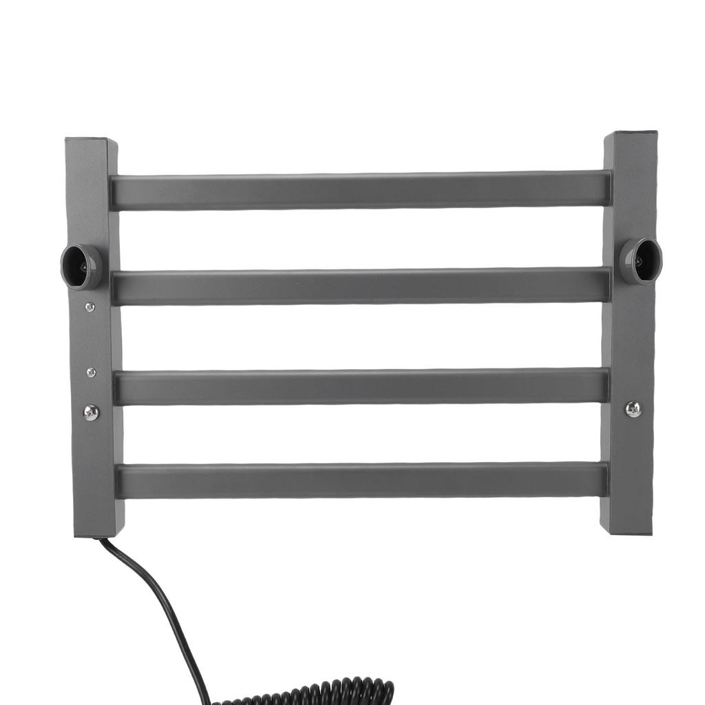 4 Towel Warmer Rack Smart Touch Control Wall Mounted Towel Heater Rack for Bathroom Gray Right Line 45x35cm