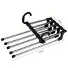 Multi-Layer Pants Hanger Hook Stainless Steel Hook Foldable Space Saving Organizer Wardrobe Storage Trousers Hooks Home Supplies