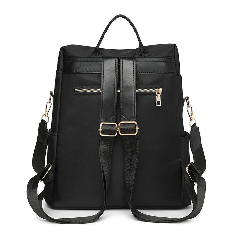 Vintage Leopard Print Stitching Backpack Multi-functional Shoulder Bag Large Capacity Student Backpack