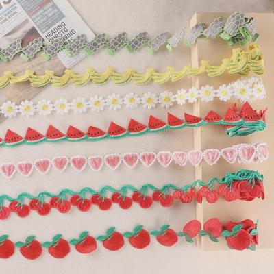 Cartoon Fruit and Butterfly Lace Patch - Water-Soluble Embroidery DIY Clothing Accessory