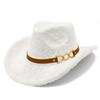 Autumn and winter new plush warm jazz hat European and American fashion one-word top curved brim top hat fashionable western denim hat