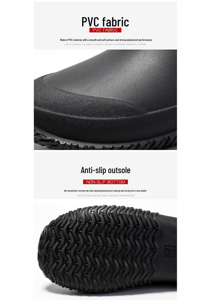 Korean Style Waterproof Short Rain Boots – Versatile Outdoor Footwear for Men & Women