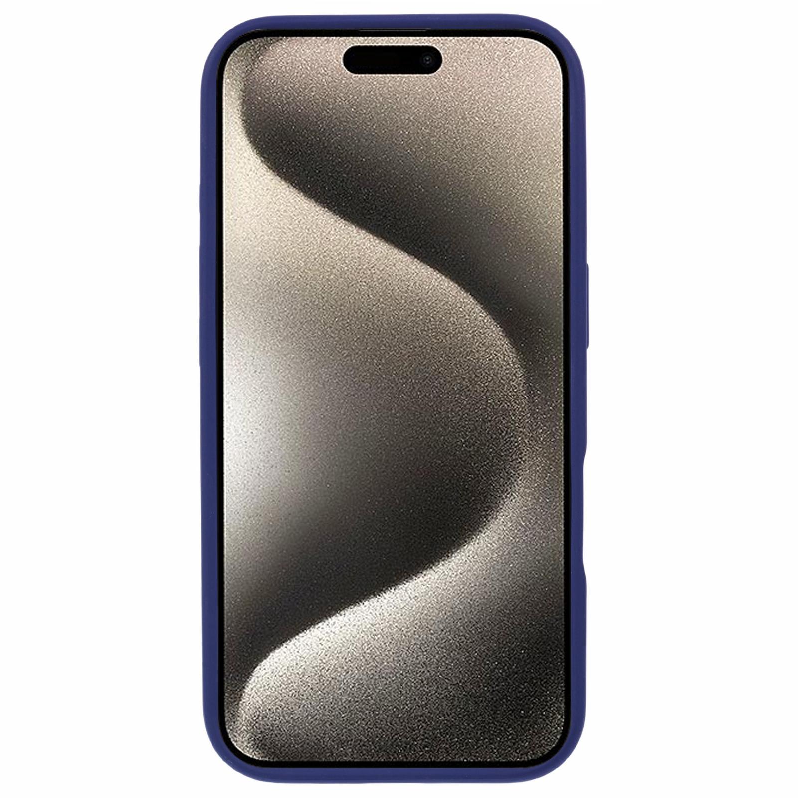 

For iPhone 16 Case PC+TPU Ring Kickstand Drop-Proof Phone Back Cover