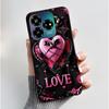 For ZTE Axon 60 Lite / Blade V60 Vita / Nubia V60 Design Case Cute Love Heart Rabbit Casing Black Soft Silicone Protective Cover