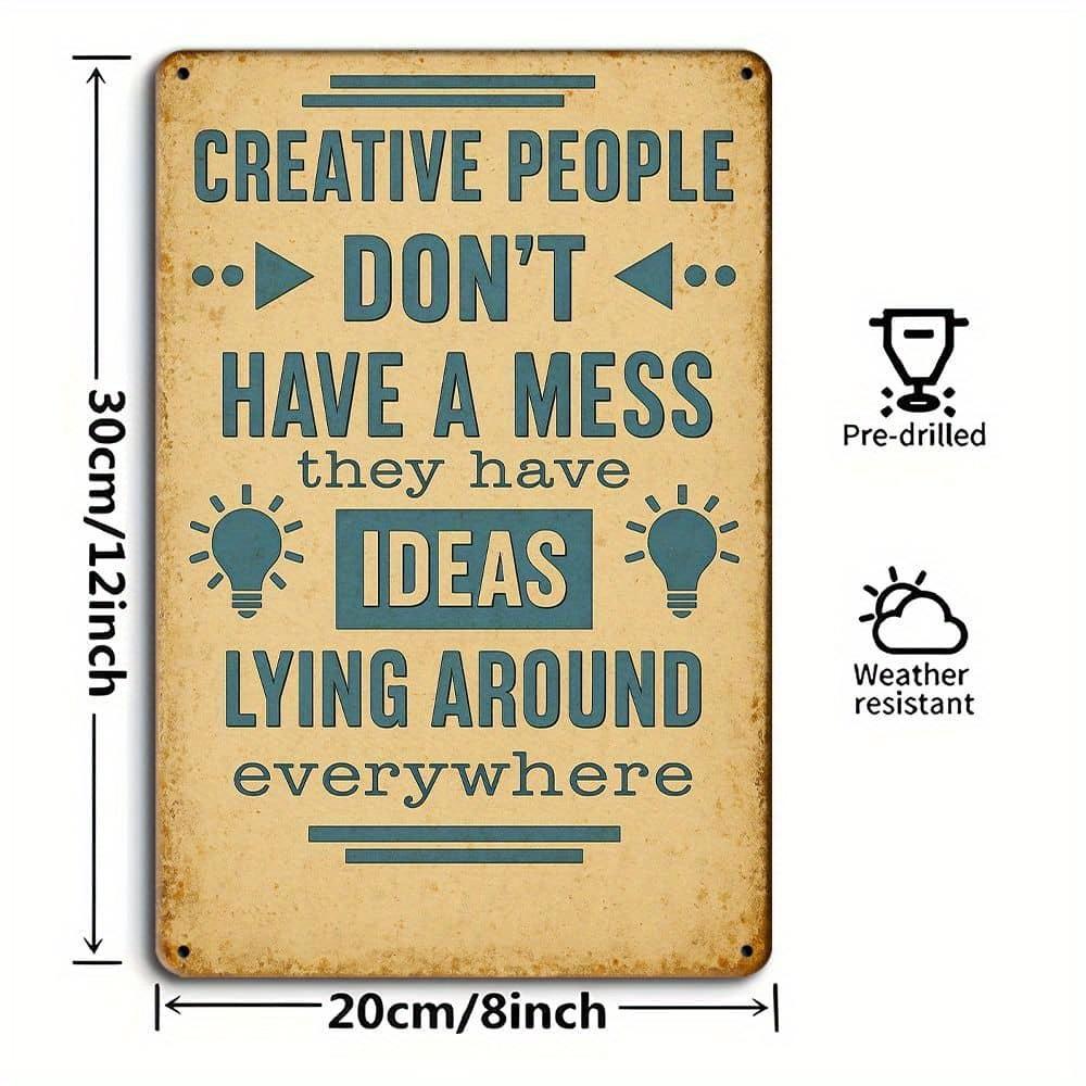 "Vibrant Creatives" Inspirational Metal Sign, 8x12 Inch.