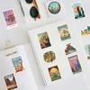 50Pieces Reusable Global Landmark Sticker World Landmark Sticker Set For Scrapbooking Decoration And School Supplies
